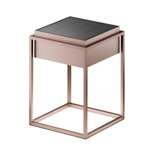 Load image into Gallery viewer, Qua Outdoor LED Solar Portable Table Lamp in Bright Bronze.
