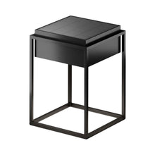 Load image into Gallery viewer, Qua Outdoor LED Solar Portable Table Lamp in Jet Black.
