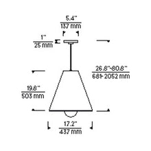 Load image into Gallery viewer, Joni LED Pendant Light - line drawing.
