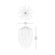 Load image into Gallery viewer, Constellation Chandelier - line drawing.
