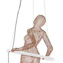 Load image into Gallery viewer, Limbo LED Hoop Chandelier in Detail.
