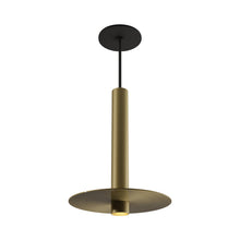 Load image into Gallery viewer, Combi LED Aluminum Pendant Light in Brass/Brass (12-Inch).
