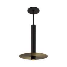 Load image into Gallery viewer, Combi LED Aluminum Pendant Light in Matte Black/Brass (12-Inch).
