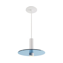 Load image into Gallery viewer, Combi LED Glass Pendant Light in Matte White/Turquiose (6-Inch).
