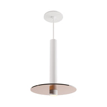 Load image into Gallery viewer, Combi LED Glass Pendant Light in Matte White/Tea Brown (12-Inch).
