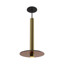 Load image into Gallery viewer, Combi LED Glass Pendant Light in Brass/Tea Brown (16-Inch).

