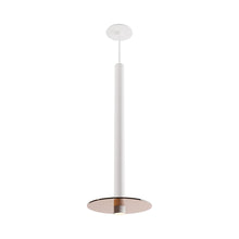 Load image into Gallery viewer, Combi LED Glass Pendant Light in Matte White/Tea Brown (24-Inch).
