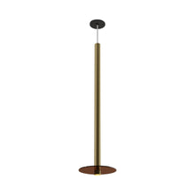 Load image into Gallery viewer, Combi LED Glass Pendant Light in Brass/Tea Brown (36-Inch).
