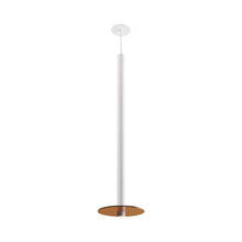 Load image into Gallery viewer, Combi LED Glass Pendant Light in Matte White/Tea Brown (36-Inch).
