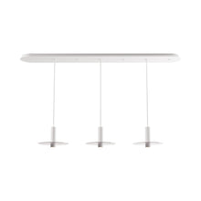 Load image into Gallery viewer, Combi Linear 3 LED Glass Pendant Light in Matte White/Clear(6-Inch).
