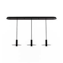 Load image into Gallery viewer, Combi Linear 3 LED Glass Pendant Light in Matte Black/Dark Grey(6-Inch).
