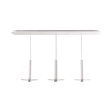 Load image into Gallery viewer, Combi Linear 3 LED Glass Pendant Light in Matte White/Clear(12-Inch).
