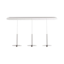 Load image into Gallery viewer, Combi Linear 3 LED Glass Pendant Light in Matte White/Dark Grey(12-Inch).

