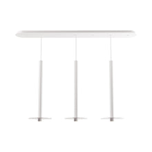 Load image into Gallery viewer, Combi Linear 3 LED Glass Pendant Light in Matte White/Clear(24-Inch).
