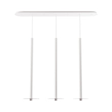 Load image into Gallery viewer, Combi Linear 3 LED Glass Pendant Light in Matte White/Clear(36-Inch).
