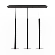 Load image into Gallery viewer, Combi Linear 3 LED Glass Pendant Light in Matte Black/Dark Grey(36-Inch).
