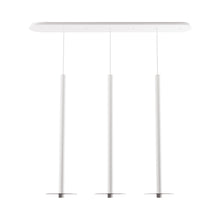 Load image into Gallery viewer, Combi Linear 3 LED Glass Pendant Light in Matte White/Dark Grey(36-Inch).
