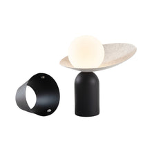 Load image into Gallery viewer, Guy Indoor/Outdoor LED Table Lamp in Matte Black (Cape).

