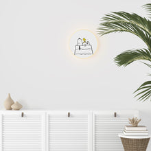 Load image into Gallery viewer, Peanuts Ramen LED Wall Light in living room.
