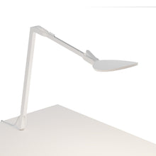 Load image into Gallery viewer, Splitty Reach LED Desk Lamp in Matte White/Through Table Mount.
