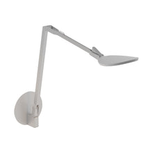 Load image into Gallery viewer, Splitty Reach LED Desk Lamp in Silver/Hardwired Wall Mount.
