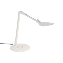 Load image into Gallery viewer, Splitty Reach LED Desk Lamp in Matte White/Wireless Charging Base.
