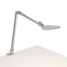 Load image into Gallery viewer, Splitty Reach Pro LED Desk Lamp in Silver/One-Piece Clamp.
