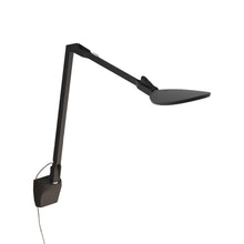 Load image into Gallery viewer, Splitty Reach Pro LED Desk Lamp in Matte Black/Slatwall Mount.
