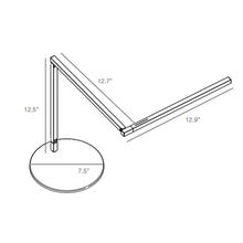 Load image into Gallery viewer, Z-Bar Mini Gen 4 LED Desk Lamp - line drawing.
