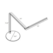 Load image into Gallery viewer, Z-Bar Pro Gen 4 LED Desk Lamp - line drawing.
