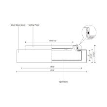 Load image into Gallery viewer, Aston LED Flush Mount Ceiling Light - line drawing.
