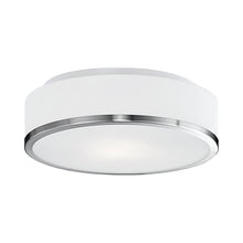Load image into Gallery viewer, Charlie Flush Mount Ceiling Light in Brushed Nickel (Bulb Not Included).
