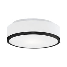 Load image into Gallery viewer, Charlie Flush Mount Ceiling Light in Black (Integrated LED/Selectable CCT).
