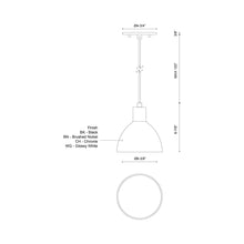 Load image into Gallery viewer, Chroma LED Pendant Light - line drawing.
