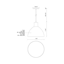 Load image into Gallery viewer, Chroma LED Pendant Light - line drawing.
