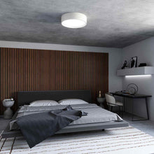 Load image into Gallery viewer, Dalton LED Flush Mount Ceiling Light in bedroom.
