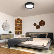 Load image into Gallery viewer, Dalton LED Flush Mount Ceiling Light in bedroom.
