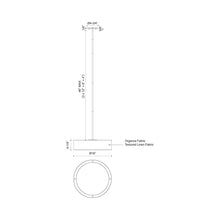 Load image into Gallery viewer, Dalton LED Pendant Light - line drawing.
