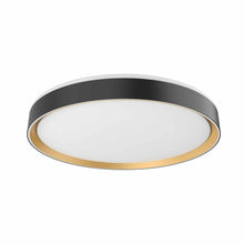 Load image into Gallery viewer, Essex LED Flush Mount Ceiling Light in Large/Black/Gold.
