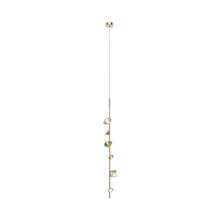 Load image into Gallery viewer, Geode LED Pendant Light in Brushed Gold.

