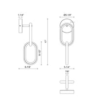 Load image into Gallery viewer, Airen LED Wall Light - line drawing.

