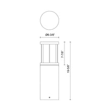 Load image into Gallery viewer, Alden Outdoor LED Path Light - line drawing.
