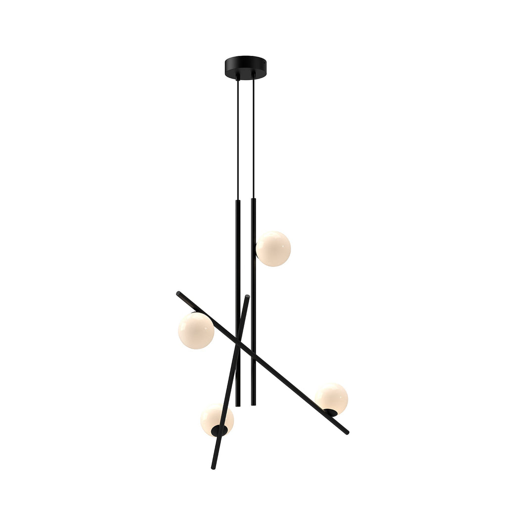 Amara LED Chandelier in Black (32.25-Inch).