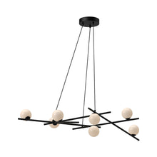 Load image into Gallery viewer, Amara LED Chandelier in Black (53.63-Inch).
