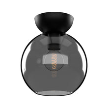 Load image into Gallery viewer, Arcadia Semi Flush Mount Ceiling Light in Black/Smoked (Large).
