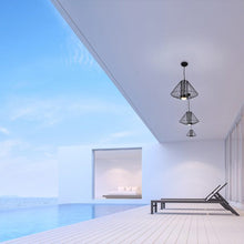 Load image into Gallery viewer, Arctic Outdoor LED Pendant Light in Outside Area.
