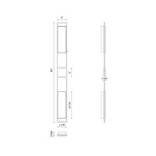 Load image into Gallery viewer, Aspen Outdoor LED Wall Light - line drawing.
