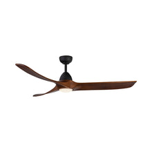 Load image into Gallery viewer, Baylor Ceiling Fan in Matte Black/Dark Walnut (With Light Kit).
