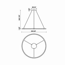 Load image into Gallery viewer, Bruni LED Pendant Light - line drawing.
