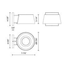 Load image into Gallery viewer, Carson LED Wall Light - line drawing.
